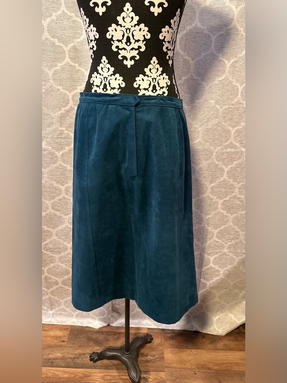 Vintage 70s 80s Ultra-suede Style Midi Skirt size large 12